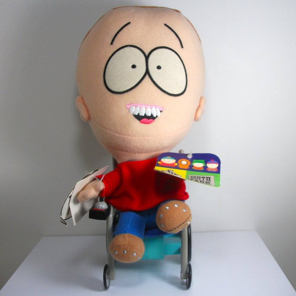 2000 2002 SOUTH PARK Talking Plush TIMMY with Wheelchair UNTESTED